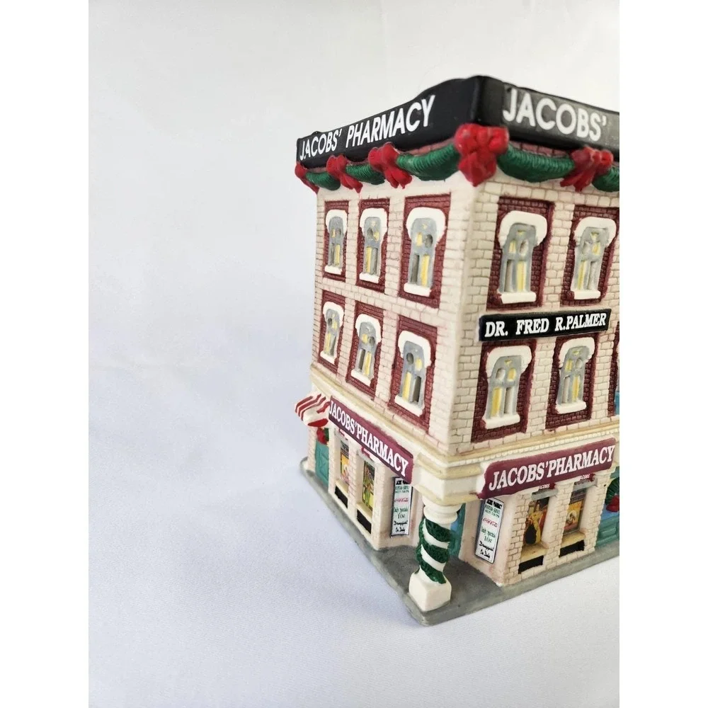 1992 Vintage Coca-Cola Town Square Collection Jacob's Pharmacy Christmas Village